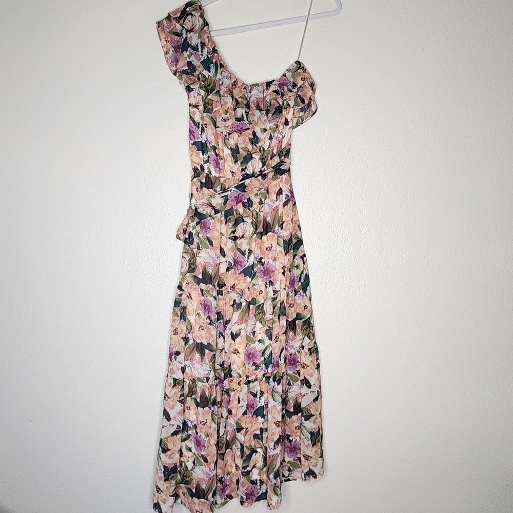 Astr the Label One Shoulder Ruffle Dress M - Picture 3 of 6